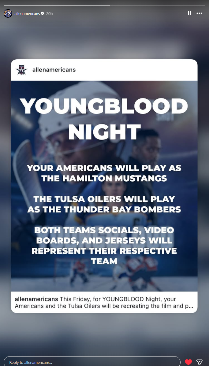 Allen Americans - Instagram Story